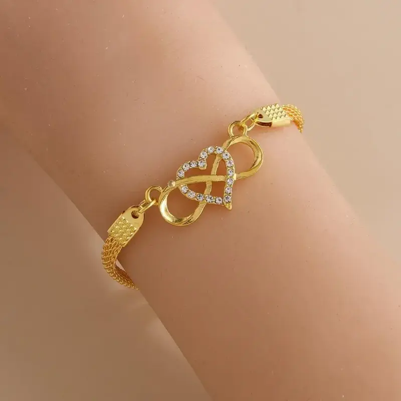 Kreuzarmband Damen – Gold Design 5