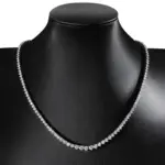 Funkelnde Damen Tenniskette mit Moissanit oder Zirkon
