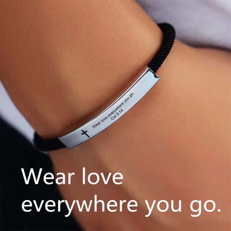 Verstellbares Kreuz Armband für Damen und Herren – Produktansicht