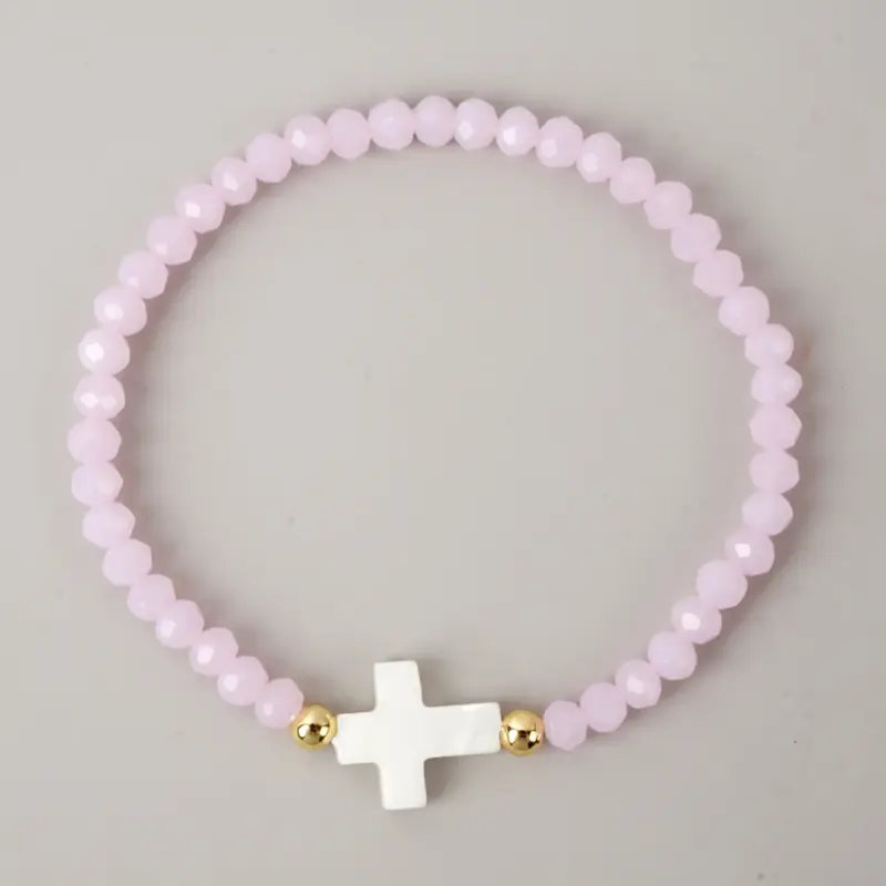 Kreuz Perlenarmband – Variante C