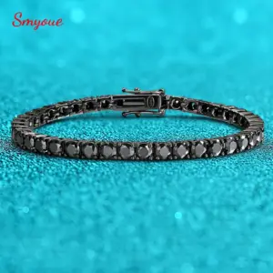 Moissanit Tennisarmband aus 925 Sterling Silber mit VVS1 Steinen