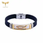 Christliches Silikonarmband mit Ichthys-Symbol