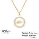 Jesusfisch Kette goldfarben mit Gliederkette