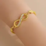 Kreuzarmband Damen – Gold Design 4