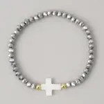 Kreuz Perlenarmband – Variante G