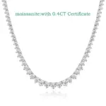 Moissanit Variante der Tenniskette aus 925 Sterling Silber