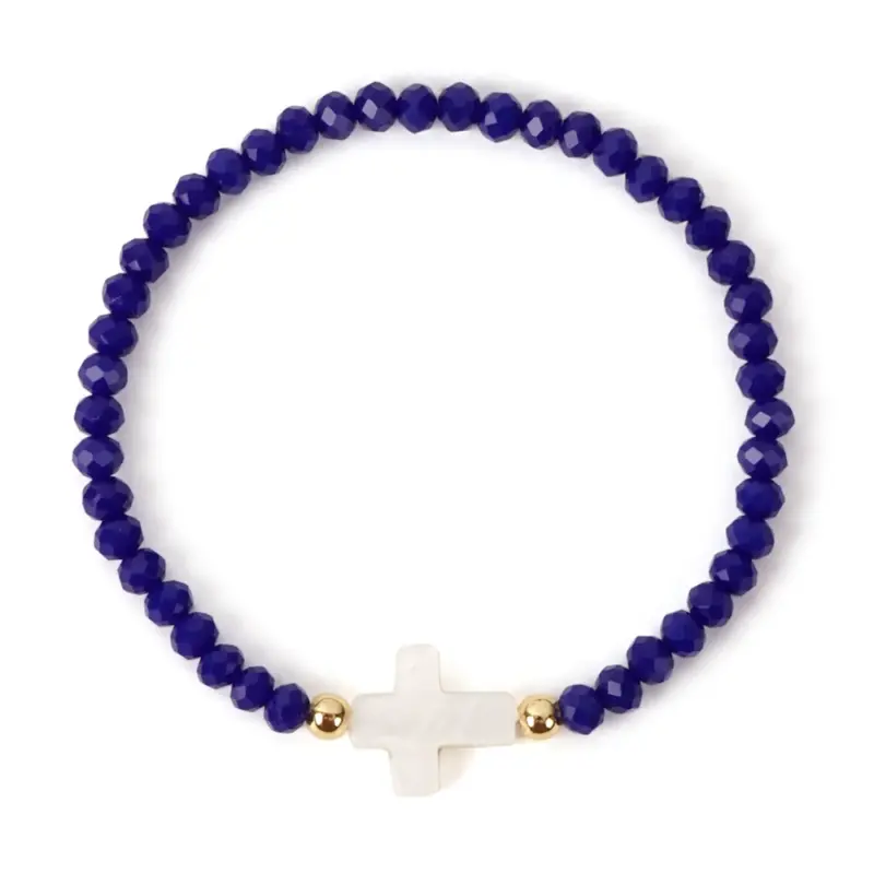 Kreuz Perlenarmband – Variante A