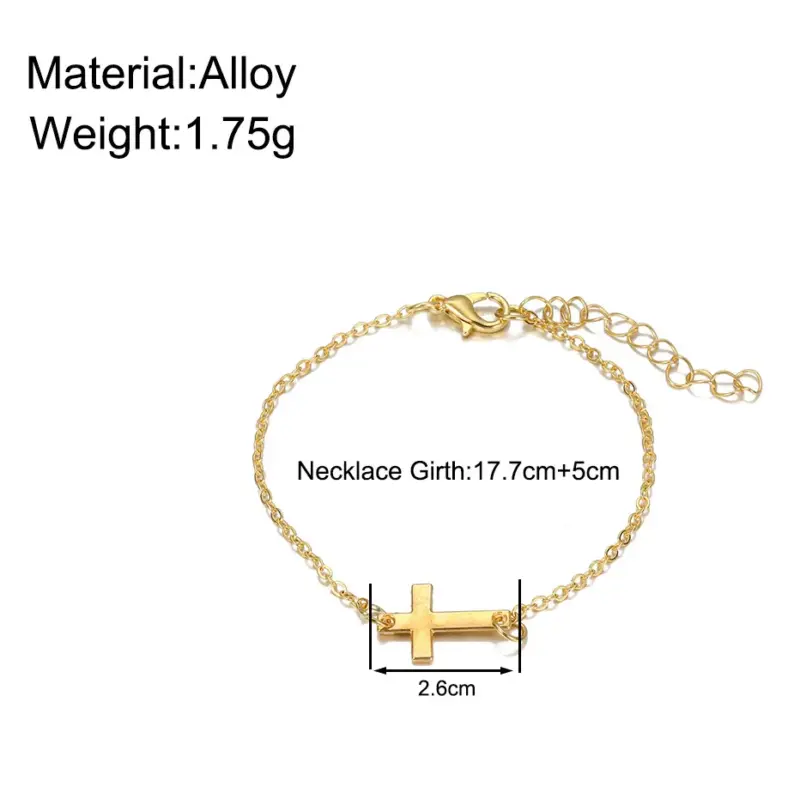 Damen Armband mit Kreuz – Gold- und Silberoptik