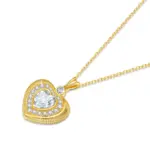 18K-Gold-Herzanhänger mit Zertifikatsunterlagen