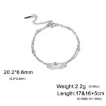 Engelsflügel Armband – Silber Design 3