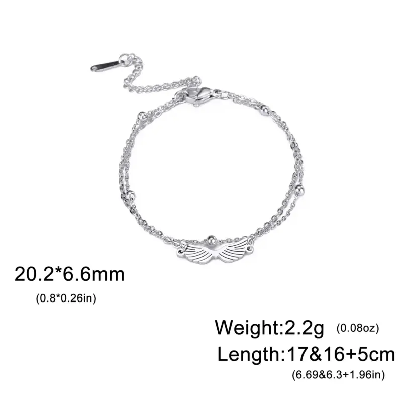 Engelsflügel Armband – Silber Design 3