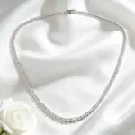 Damen Tenniskette aus 925 Silber mit funkelndem Steinbesatz