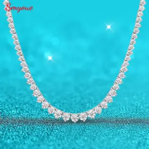 Tenniskette aus 925 Sterling Silber mit Moissanit oder Zirkon