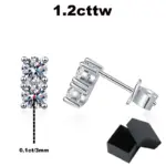 SMYOUE Moissanit Ohrstecker – Premium-Detail