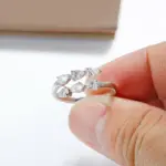 Moissanit Kronenring in verschiedenen Metallfarben