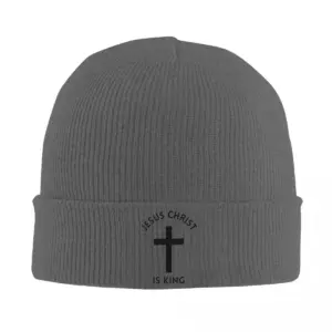 Jesus Christ is King Mütze – Christliche Strickmütze Unisex