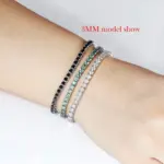 Moissanit Tennisarmband – Premium-Detailansicht