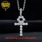 MossanRappr Moissanit Kreuzkette 8,1 ct aus 925 Silber – Hauptansicht