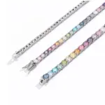 Tennisarmband mit Moissanit in 925er Sterling Silber laut Anbieter