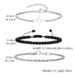 Kreuzarmband Herren 3er-Set – Variantenbild