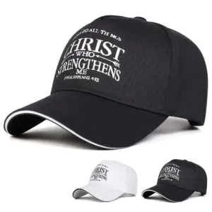 Christliche Cap mit CHRIST-Motiv in Schwarz und Weiß