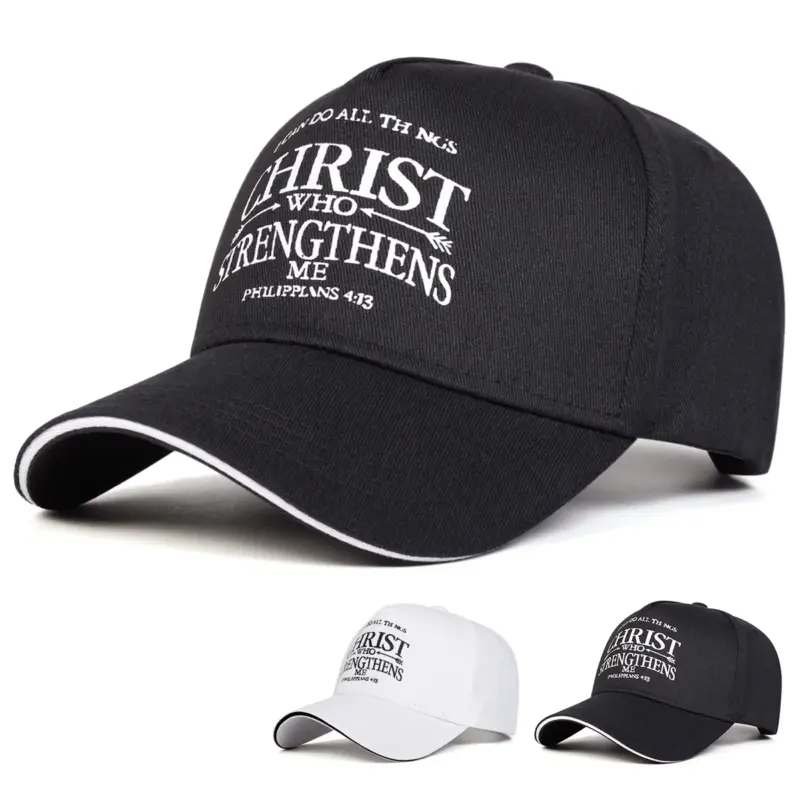kf-Sf760e041842e48a4b196eee85b0bf603p Christliche Cap mit CHRIST-Motiv in Schwarz und Weiß