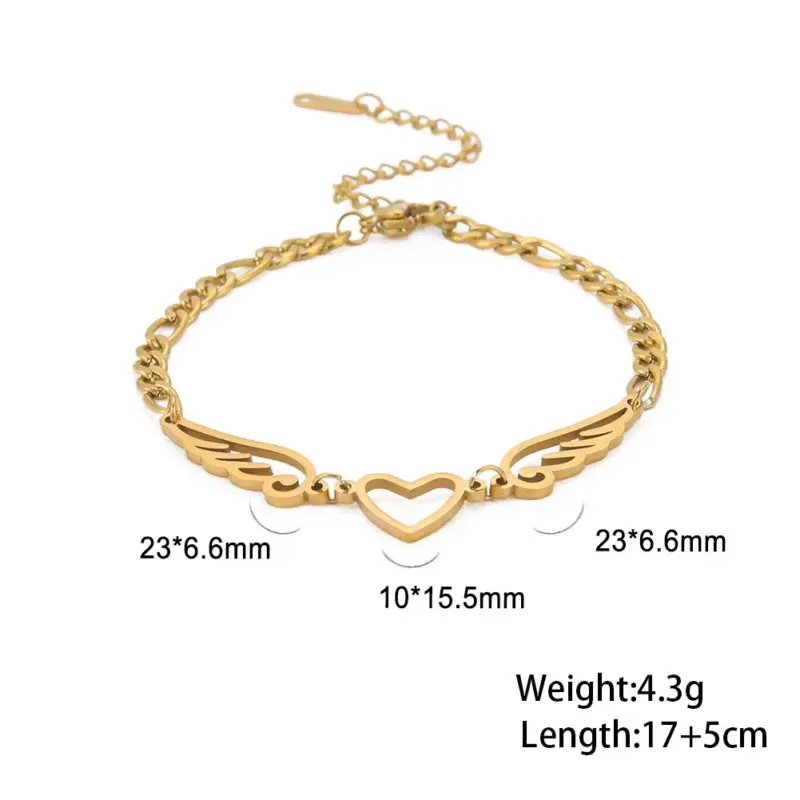 Engelsflügel Armband – Gold Design 4