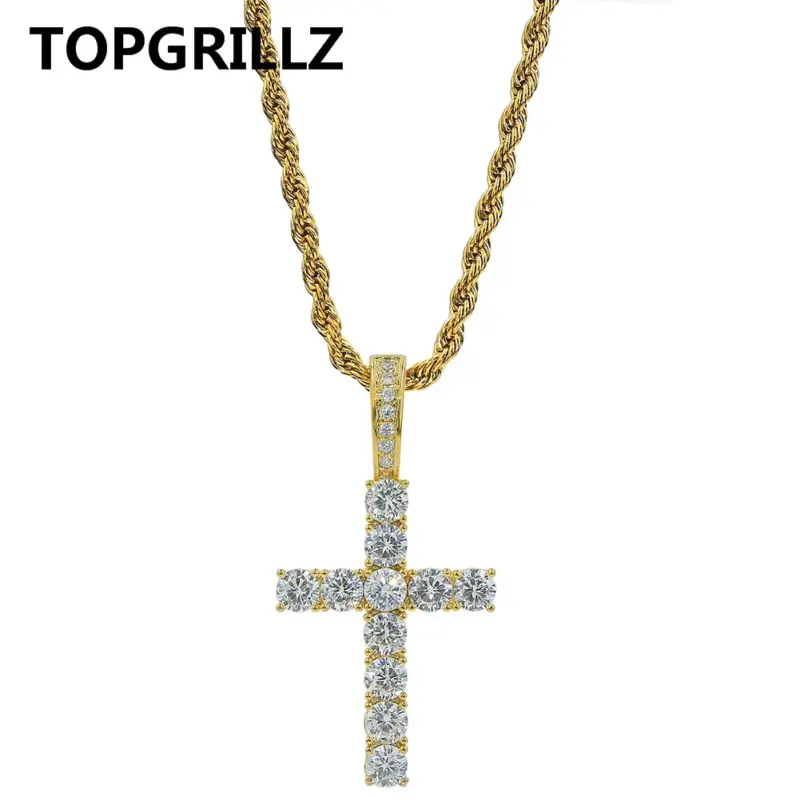 kf-HTB1QHFyaAH0gK0jSZPiq6yvapXa8 TOPGRILLZ Iced Out Kreuzkette mit Zirkonia