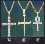 TOPGRILLZ Ankh und Kreuz Anhänger – Iced Out Designs