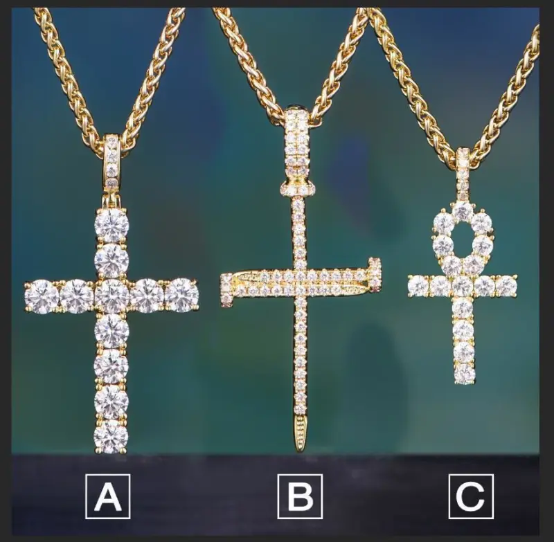 TOPGRILLZ Ankh und Kreuz Anhänger – Iced Out Designs