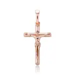 Jesus Kreuz Kette roségoldfarben aus 925 Sterling Silber