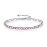 QooLady Tennisarmband Variante Rosa Zirkonia – 925 Silber