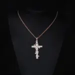 Christlicher Moissanit Anhänger mit Seilkette