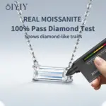 OIYIY 3 CT Moissanit Kette – Diamanttester-Darstellung laut Anbieter