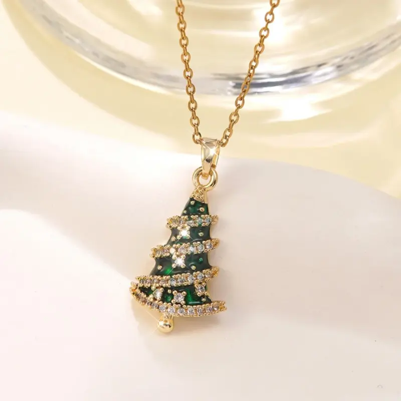DoreenBeads Weihnachtskette – Tannenbaum mit funkelnder Girlande