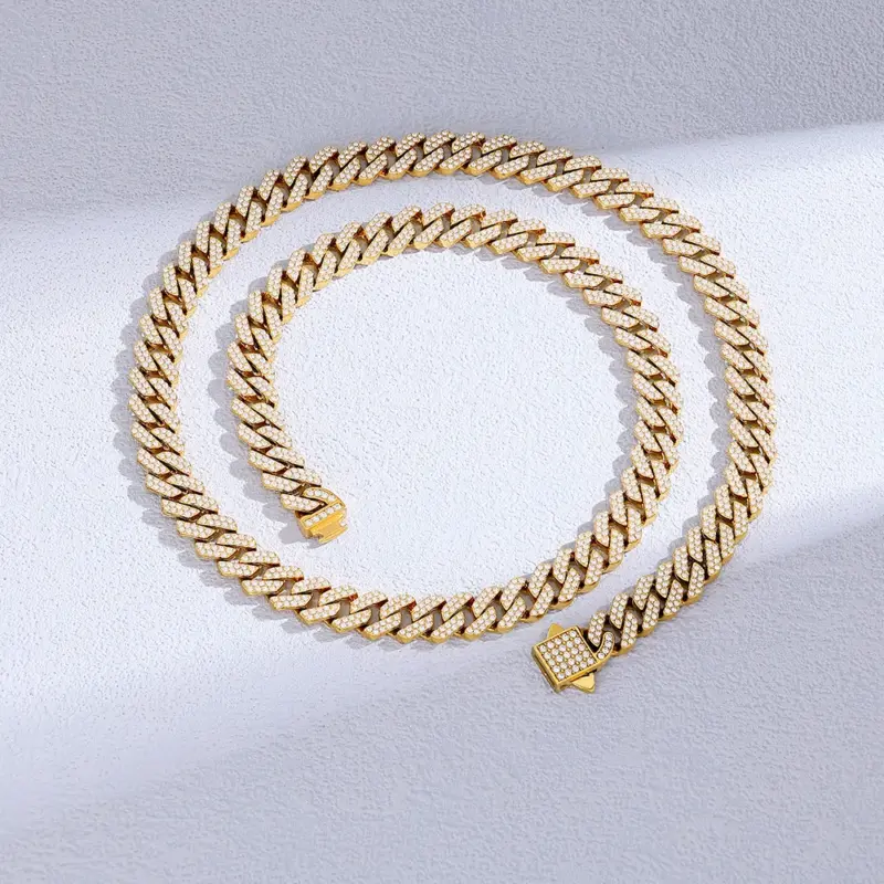 Iced-Out Moissanit Kette – weitere Produktansicht