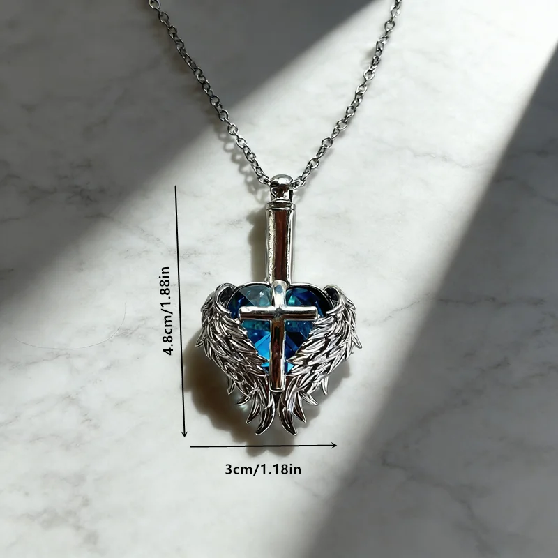 Herz- und Kreuzanhänger als Memorialschmuck – Produktansicht