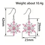Huitan Schneeflocken-Ohrringe E6986 – winterlicher Ohrschmuck