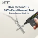OIYIY Moissanit Kreuzkette – Diamanttester-Darstellung laut Anbieter