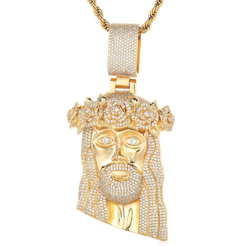 Iced Out Jesus-Anhänger – Detail und Verarbeitung