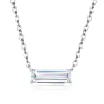 OIYIY 3 CT Moissanit Baguette-Kette Damen – S925 Sterling Silber, 45 cm