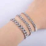 Moissanit Iced-Out Armband Herren – Detailansicht