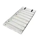Grau heller Schmuck Organizer mit acht langen Reißverschlussfächern