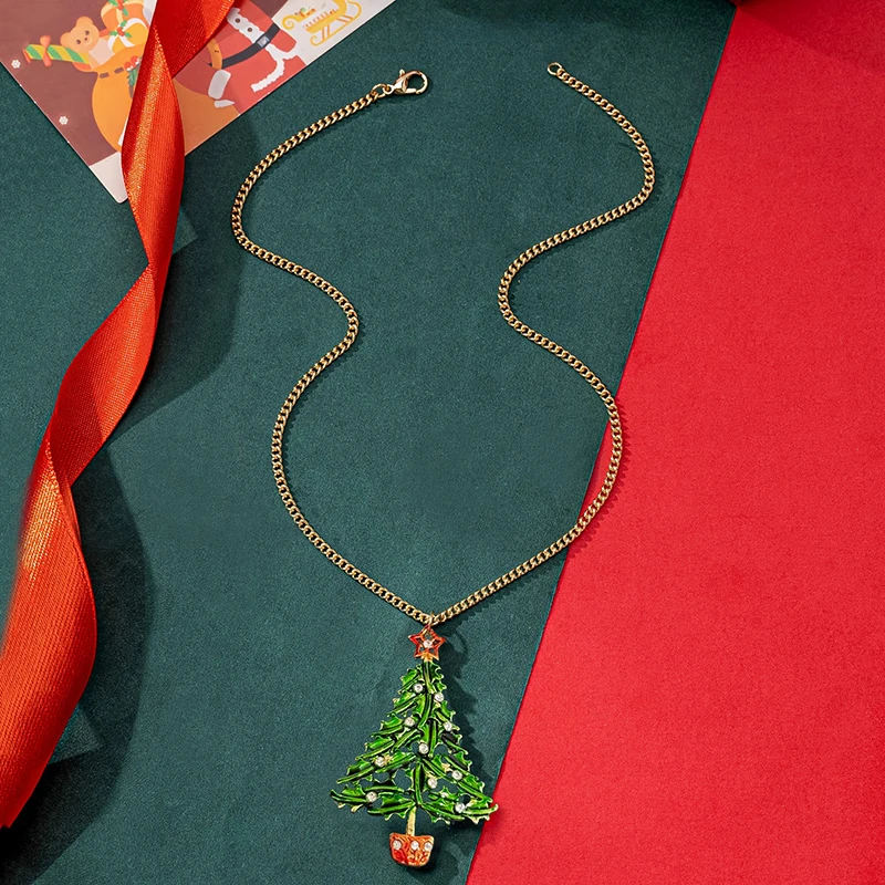 Huitan Weihnachtsbaum-Halskette 45 cm – Gesamtansicht