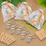Lebensbaum Schlüsselanhänger mit FAMILY-Plättchen, Schmetterling und Organzabeuteln