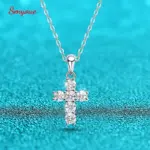 SMYOUE Moissanit Kreuzanhänger aus 925 Sterling Silber – Hauptansicht