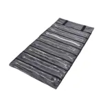 Schwarzer Schmuck Organizer mit acht langen Reißverschlussfächern