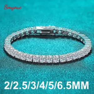 SMYOUE Moissanit Tennisarmband aus 925 Sterling Silber – Hauptansicht