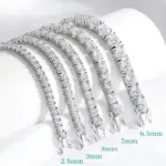 Moissanit Tennisarmband – funkelnder Steinbesatz im Detail