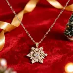 Huitan Schneeflocken-Kette Damen – goldfarbene Variante